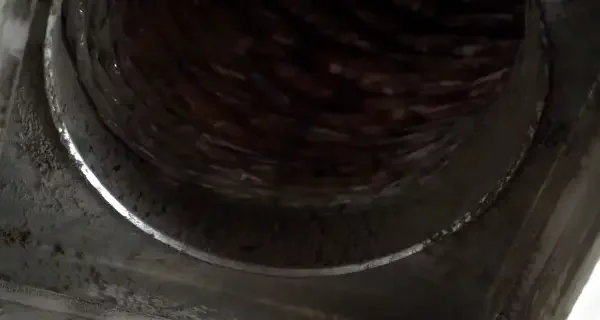 HVAC Air duct full of mold before cleaning