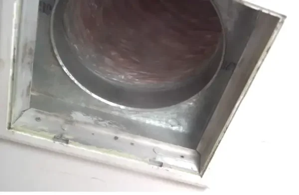 HVAC air duct after mold cleaning